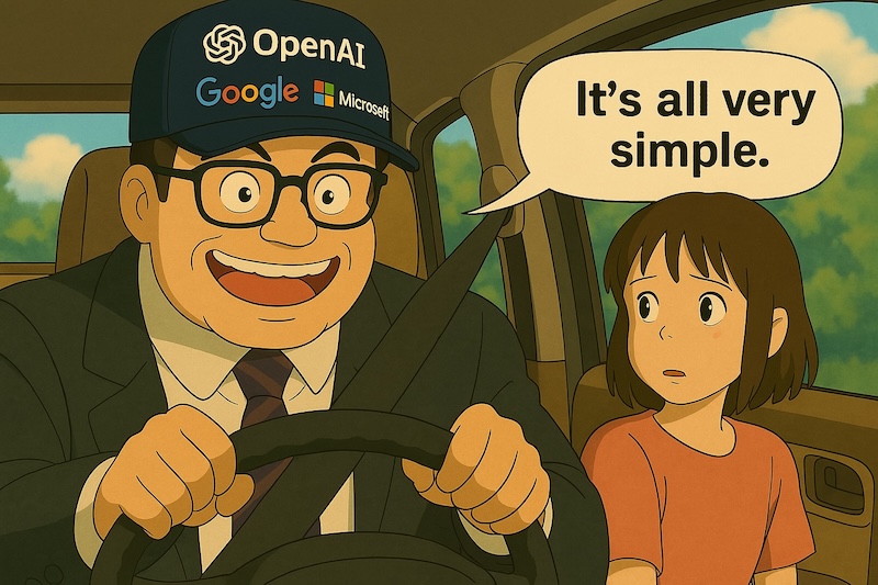 AI driving meme
